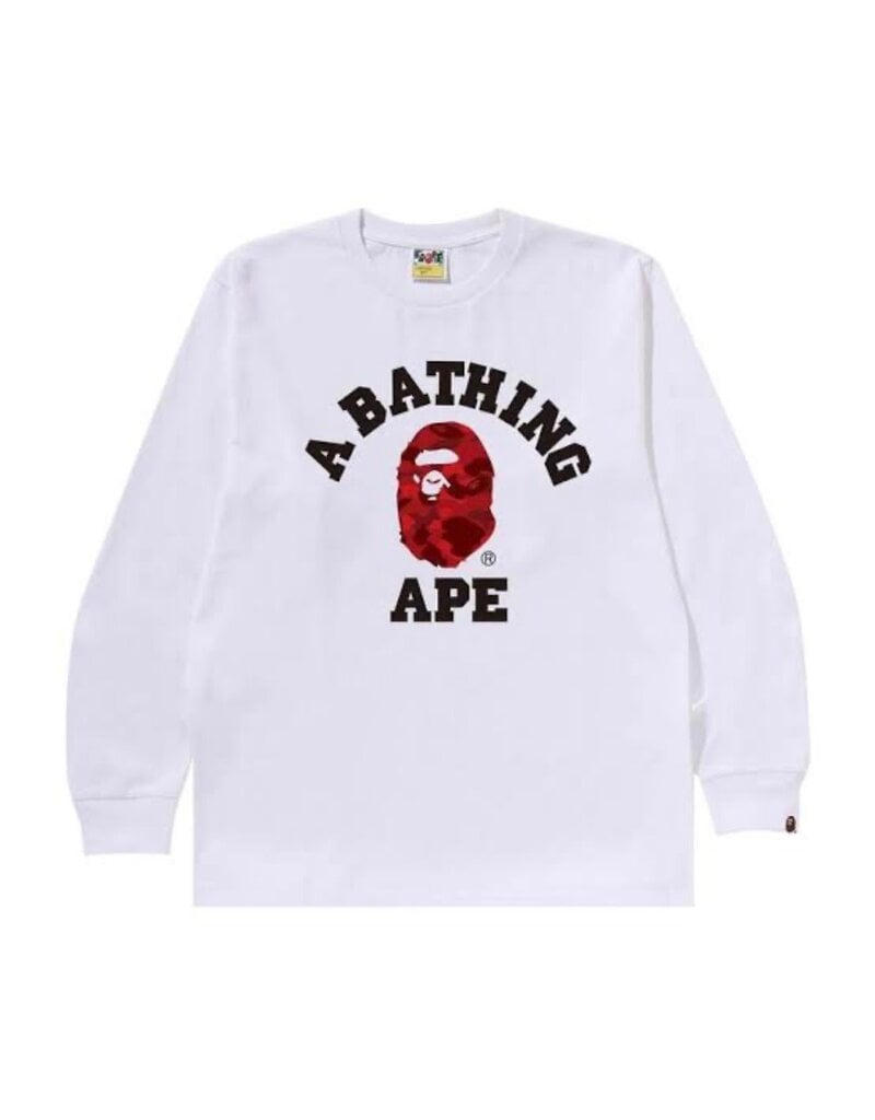Abathing Ape BAPE COLOR CAMO COLLEGE LS TEE
