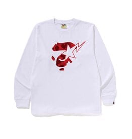 Abathing Ape BAPE COLOR CAMO APE FACE STA L/S TEE