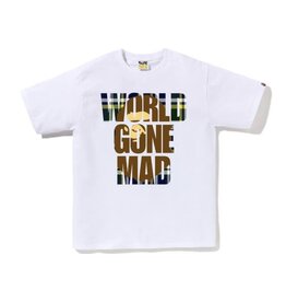 Abathing Ape BAPE CHECK WGM APE HEAD OVERLAP TEE