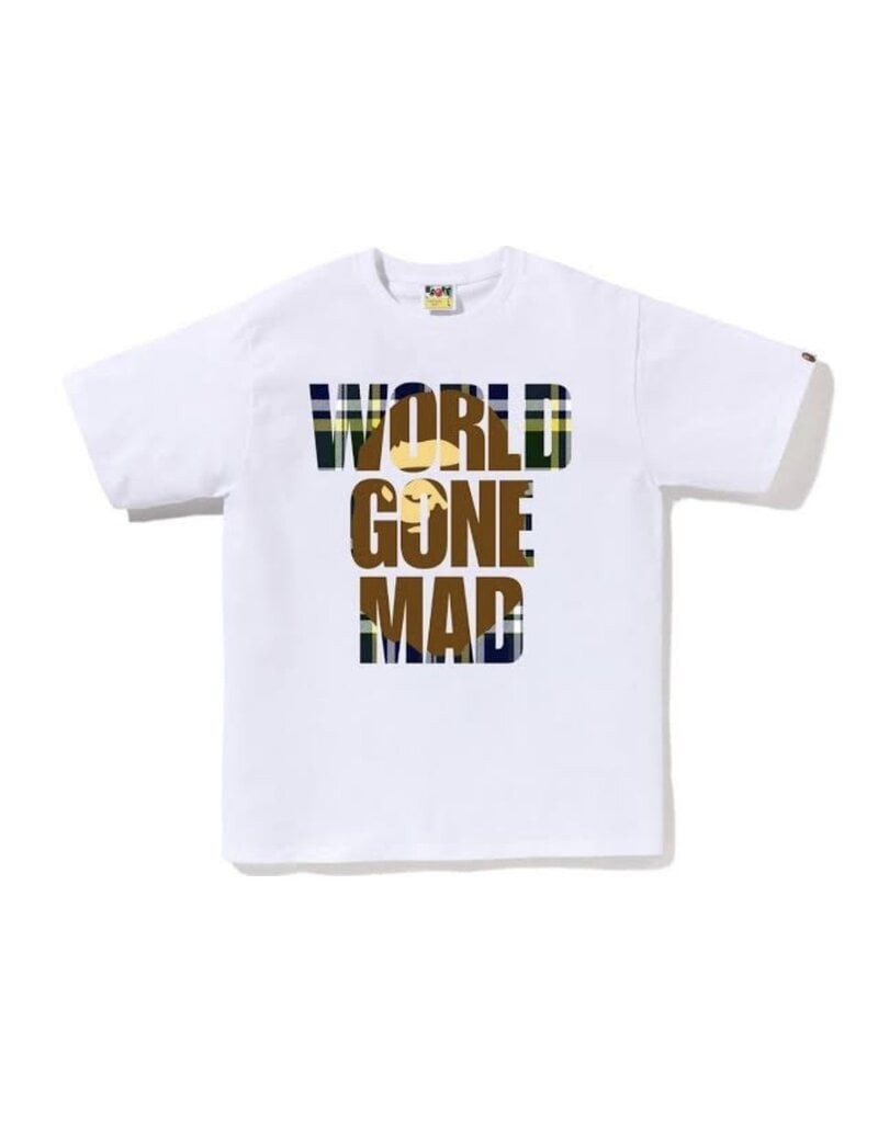 Abathing Ape BAPE CHECK WGM APE HEAD OVERLAP TEE