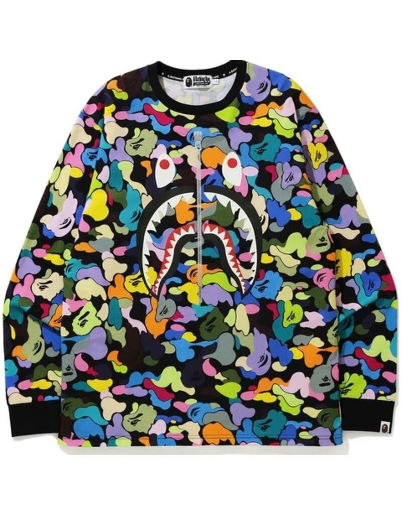 Abathing Ape BAPE MULTI CAMO SHARK WIDE L/S
