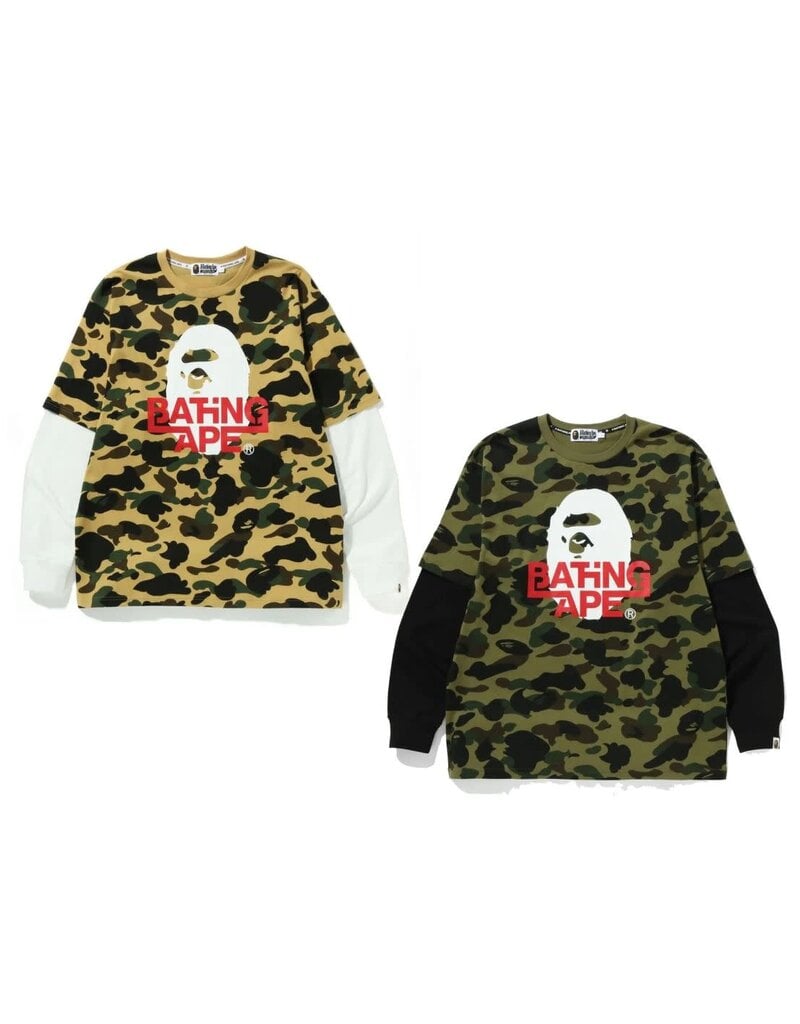 Abathing Ape BAPE 1ST CAMO LAYERED L/S TEE