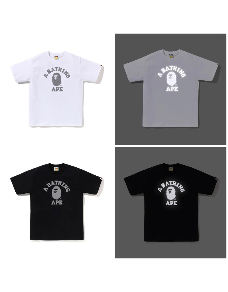 Abathing Ape BAPE REFLECTIVE ON COLLEGE TEE