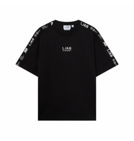 L/AB c/o Off-White L/AB c/o Off-White Logo Tapered Short Sleeve Tee