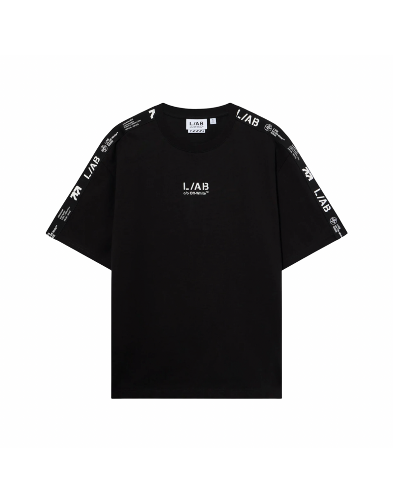 L/AB c/o Off-White L/AB c/o Off-White Logo Tapered Short Sleeve Tee