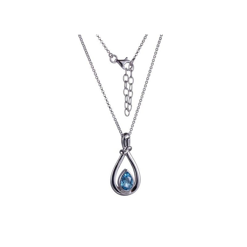 Elle .925 Swiss Blue Topaz Pendant