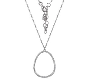 Elle .925 Halo Style Necklace with CZ Stones