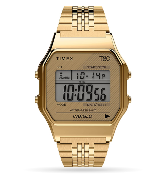 Timex Timex Digital T80 34mm Stainless Steel Bracelet Watch