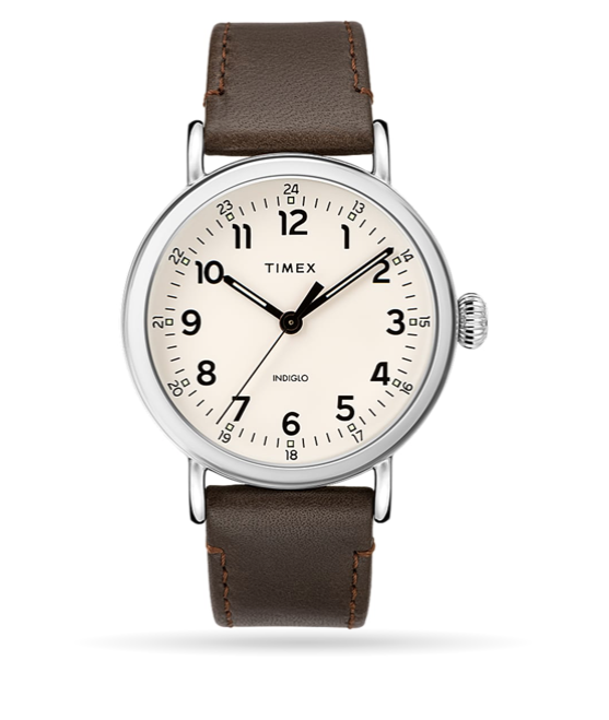 Timex Timex® Standard 40mm Leather Strap Watch