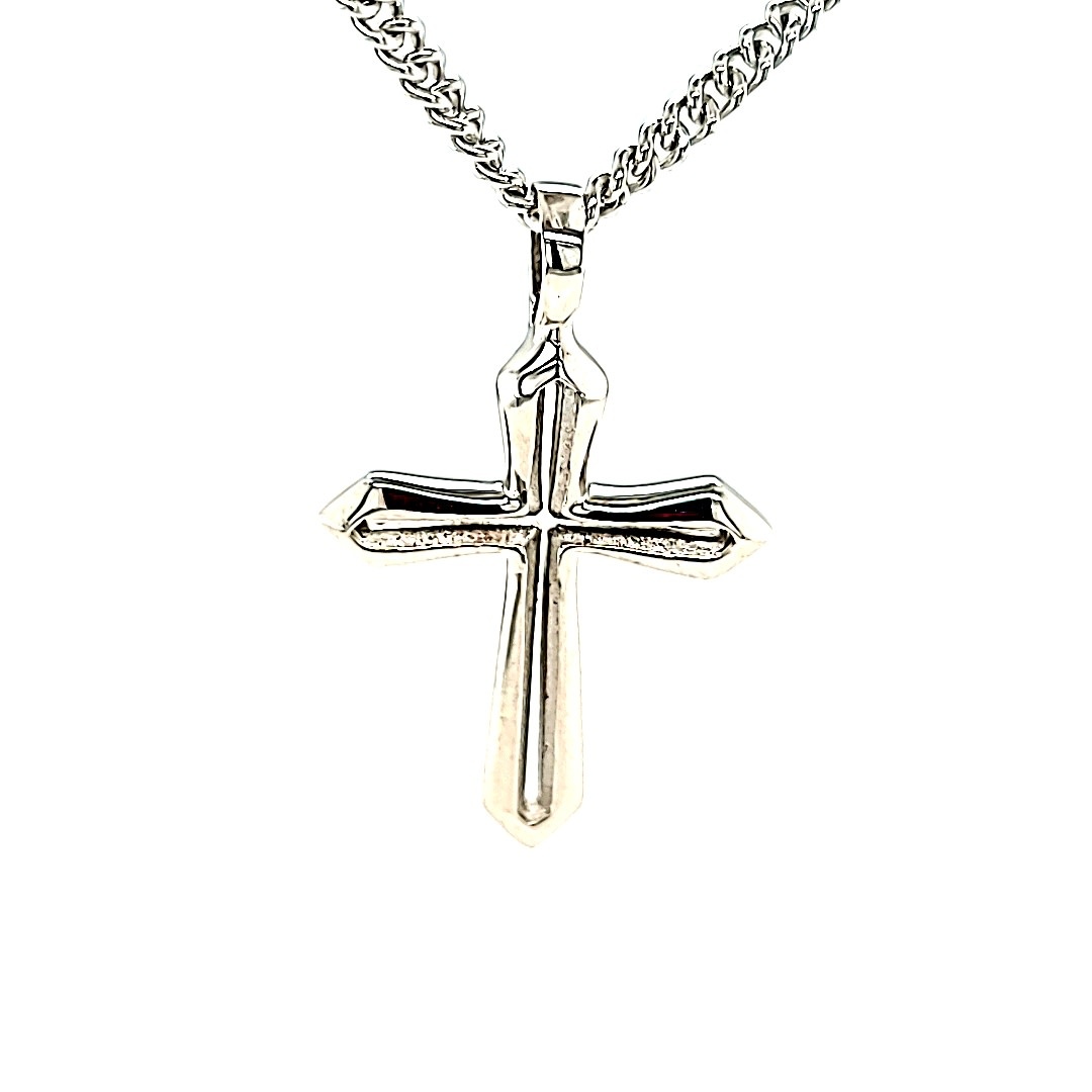 .925 Solid Medium Cut Out Cross .925 Solid Medium Cut Out Cross