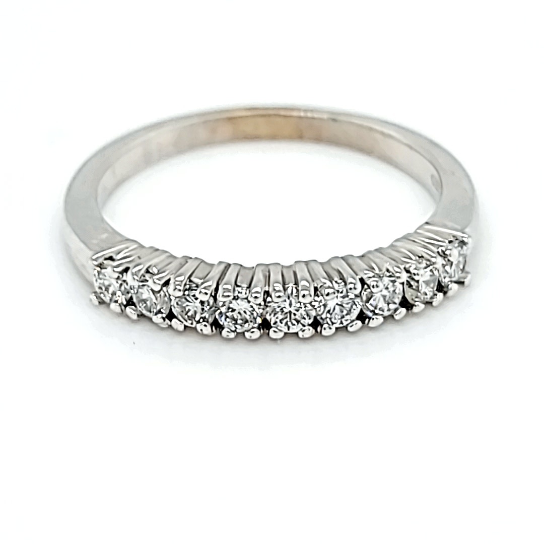 14KW Lab Grown Diamond Prong Set Wedding Band 0.50CTTW