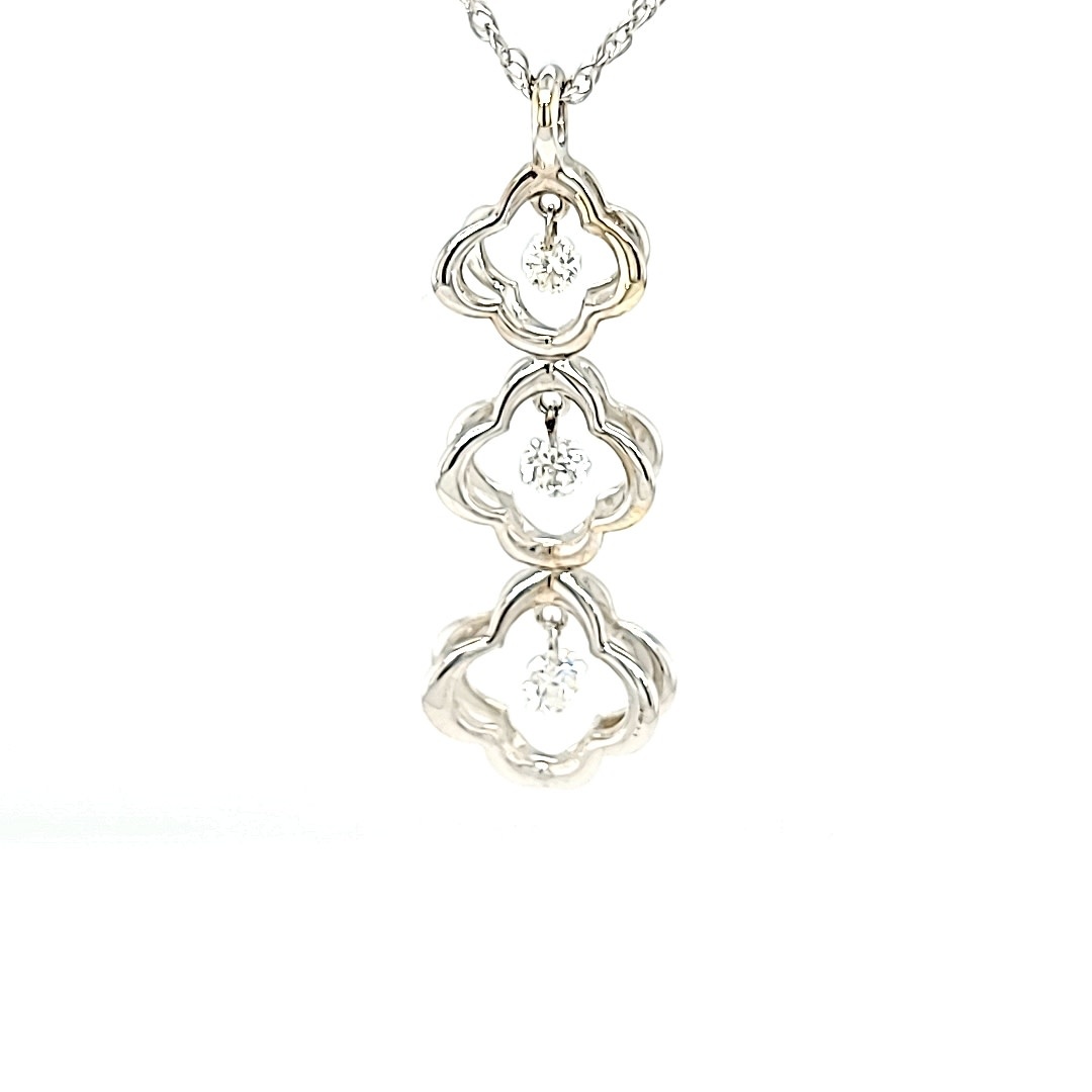 14KW Dashing Diamond Pendant 0.23CTTW