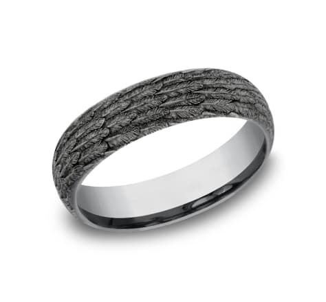 Benchmark 6mm Tantalum winged wedding band