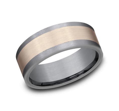 Benchmark 8MM Tantalum Mixed Metal Wedding Band