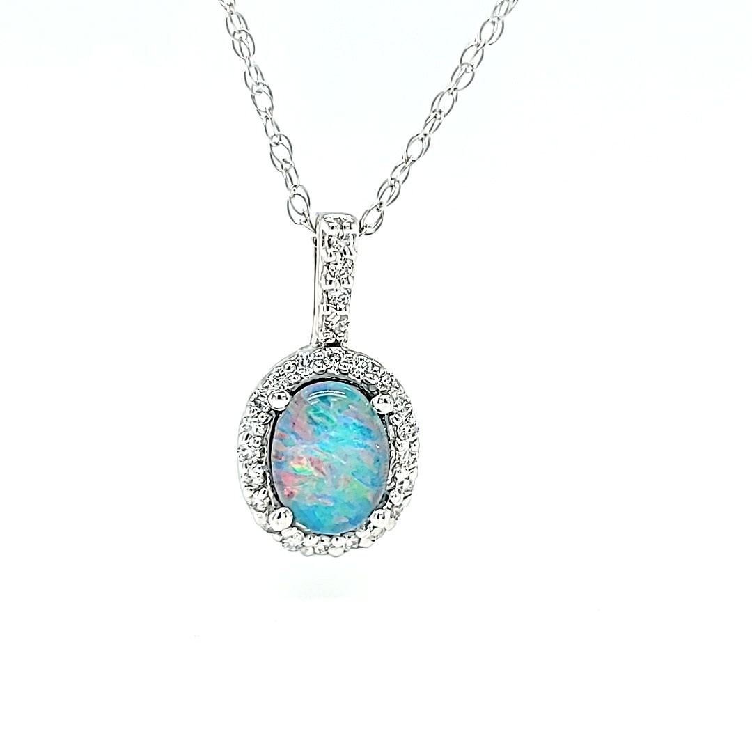 14KW Black Opal Triplet Pendant