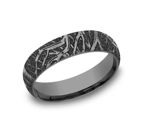 Benchmark 6mm Tantalum enchanted forest wedding band