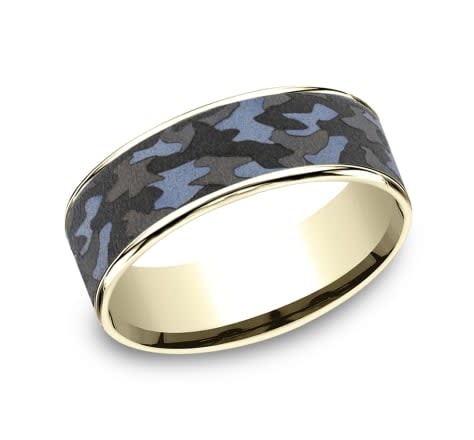 Benchmark 7.5mm Tantalum camouflage wedding band