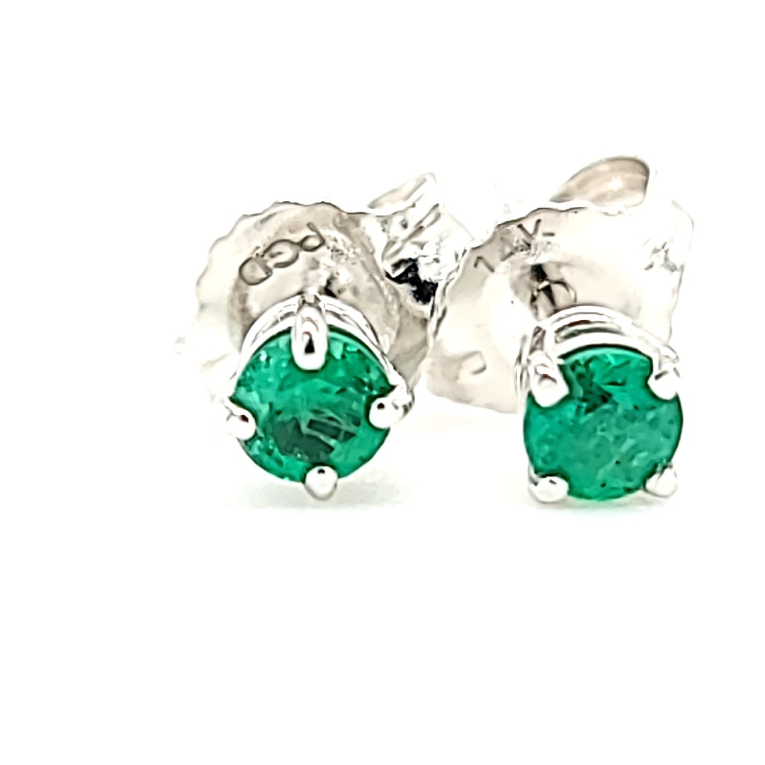 14KW 0.56TW Green Tourmaline Stud Earrings