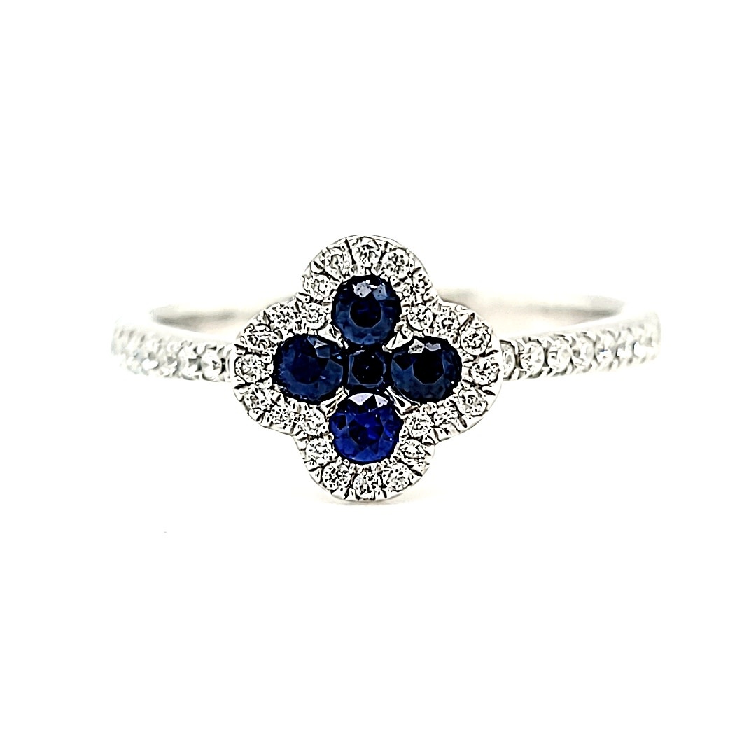 14KW Sapphire and Diamond Ring