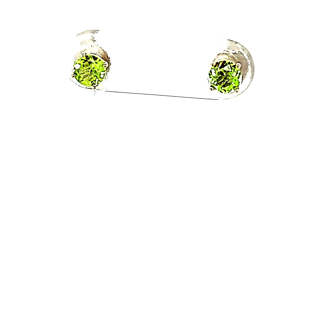 14KW 0.50cttw Round Peridot Stud Earrings 14KW 0.50cttw Round Peridot Stud Earrings