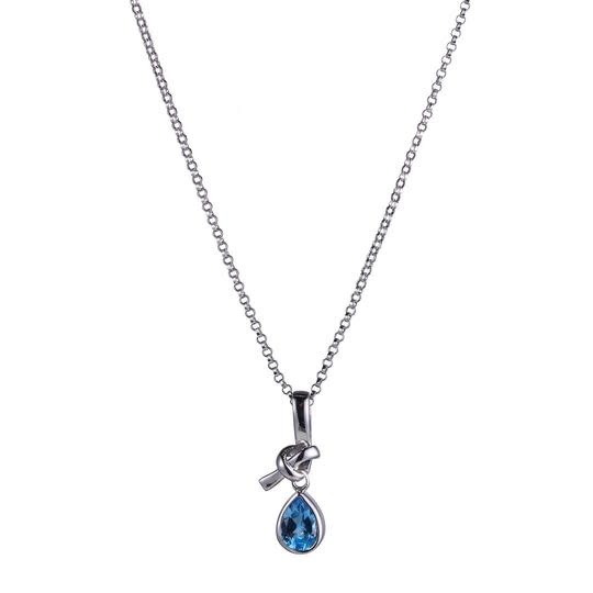 Elle .925 Swiss Blue Topaz Pear Pendant
