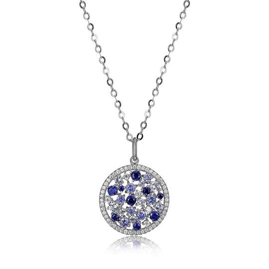 Elle .925 Synthetic Spinel, Corundum, and Tanzanite Pendant