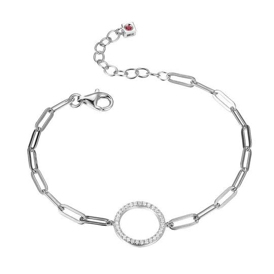Elle .925 CZ Paper Clip Chain Bracelet Elle .925 CZ Paper Clip Chain Bracelet
