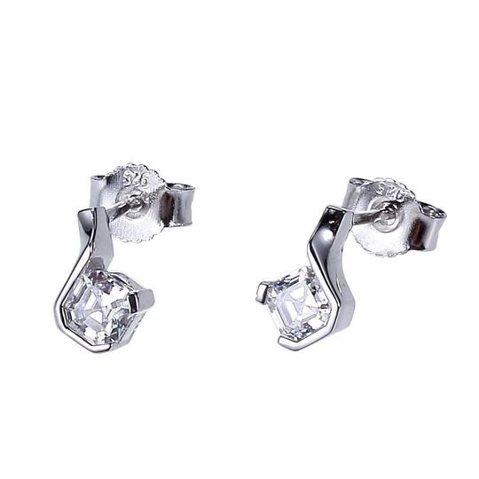 Elle .925 CZ Asscher Cut Earrings Elle .925 CZ Asscher Cut Earrings