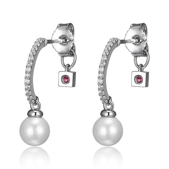 Elle .925 CZ and Freshwater Pearl Drop Earrings Elle .925 CZ and Freshwater Pearl Drop Earrings