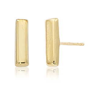 14KY Bar Stud Earrings