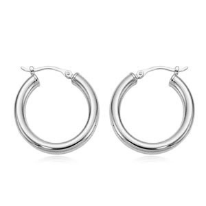 Carla .925 Tube Hoop Earrings