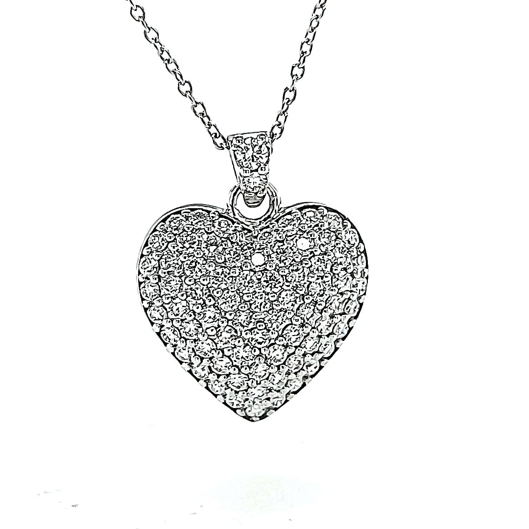 14KW 1.05TW LG Diamond Heart Pendant (E-F VS-SI)