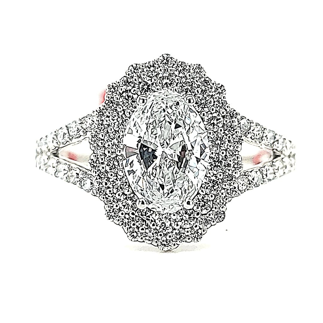 14KW 1.82TW LG Diamond Engagement Ring