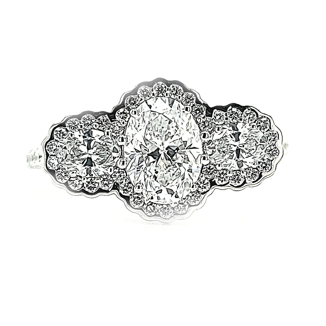 D 14KW 1.79TW LG Diamond Engagement Ring
