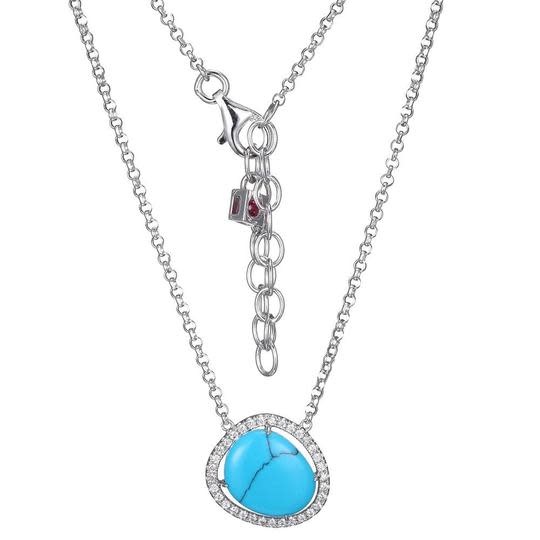Elle .925 CZ and Turquoise Pendant Elle .925 CZ and Turquoise Pendant