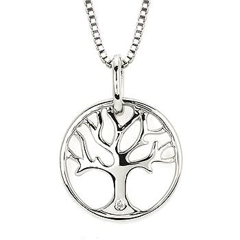 .925 Tree of Life Diamond Pendant 0.01CT