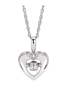 .925 Pave Heart Shimmering Diamond Pendant