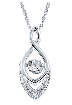 .925 Pave Double Infinity Shimmering Diamond Pendant