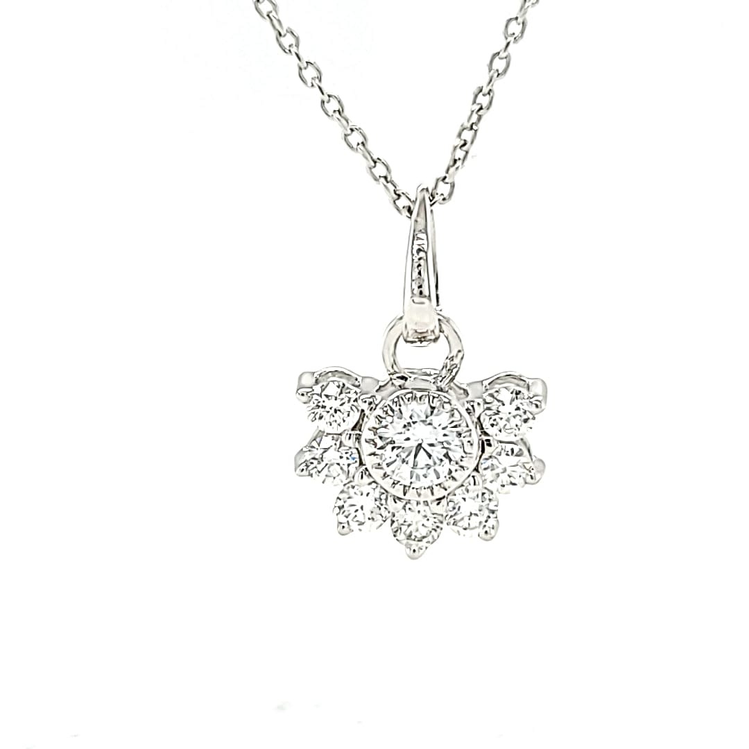 14KW Lab Grown Floral Pendant .40TW 14KW Lab Grown Floral Pendant .40TW