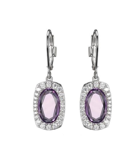 Elle .925 Amethyst & CZ Earrings Elle .925 Amethyst & CZ Earrings