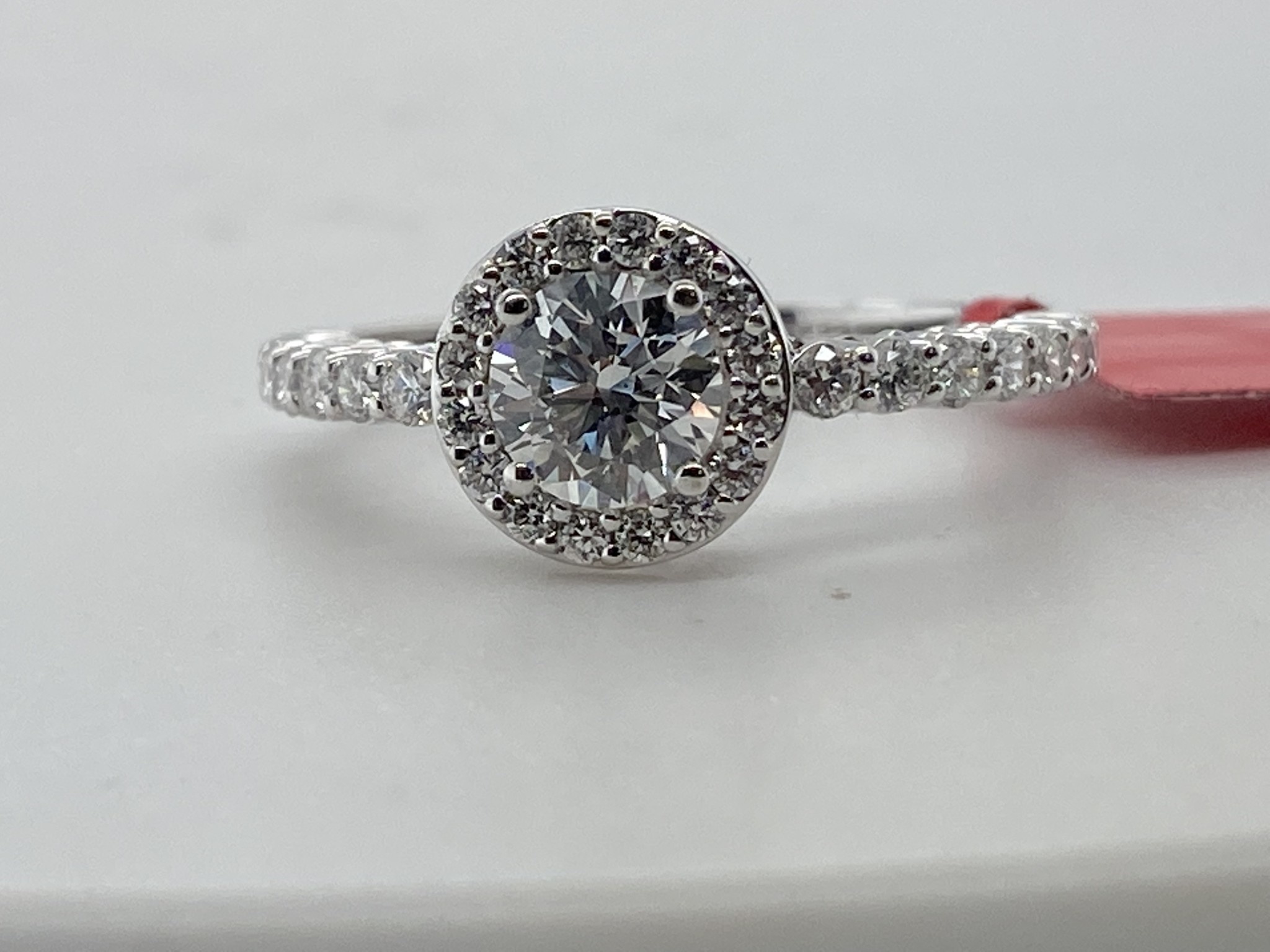 14KW 1.19TW LG Halo Diamond Engagement Ring