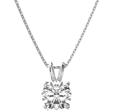 14KW LG Diamond Solitaire Pendant .30CT
