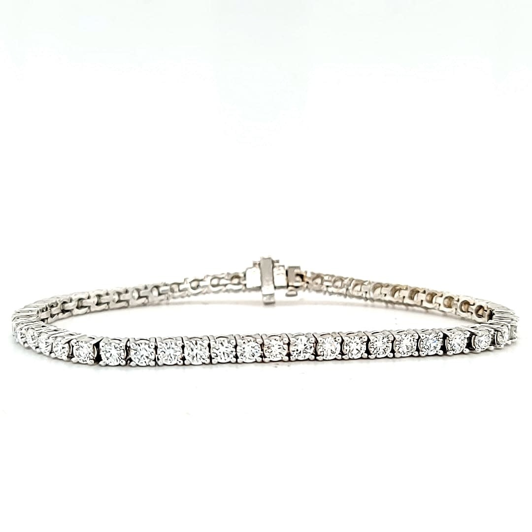 14KW LG Diamond Tennis Bracelet 6.20CTTW