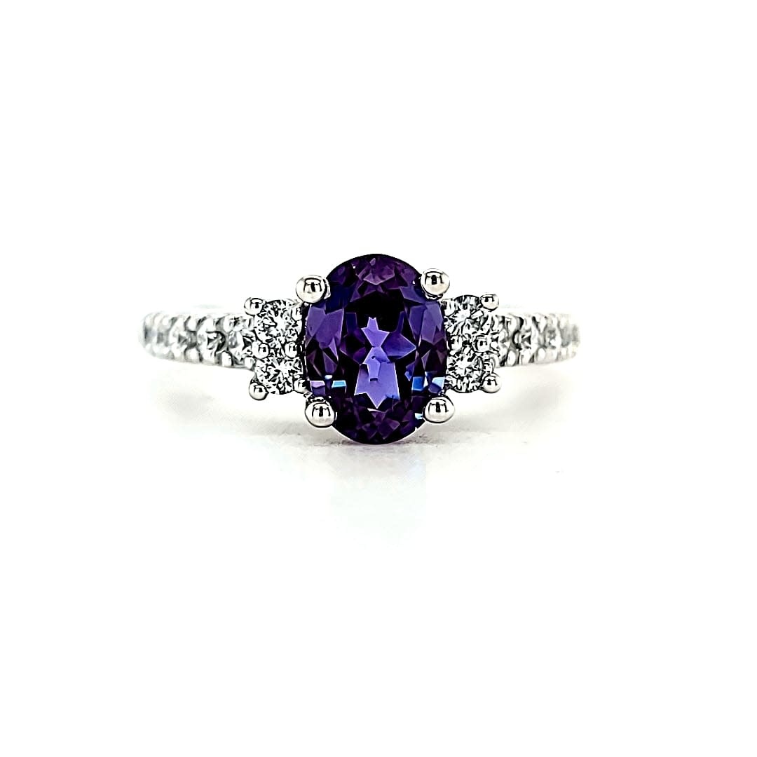 14KW LG Alexandrite and LG Diamond Ring 8X6