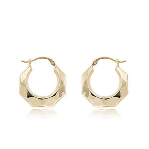 14KY Diamond Cut Hoop 04/203