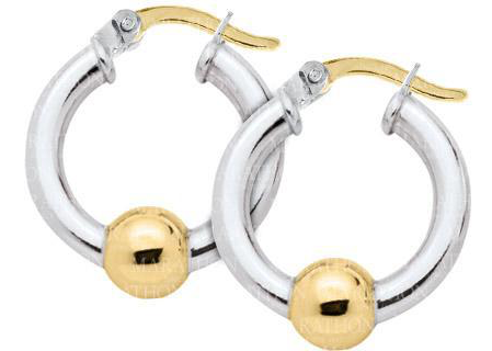 Cape Cod .925 Yellow Single Ball Hoop Cape Cod Earrings