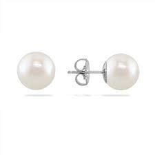 14KW 6mm White Akoya Pearl Studs