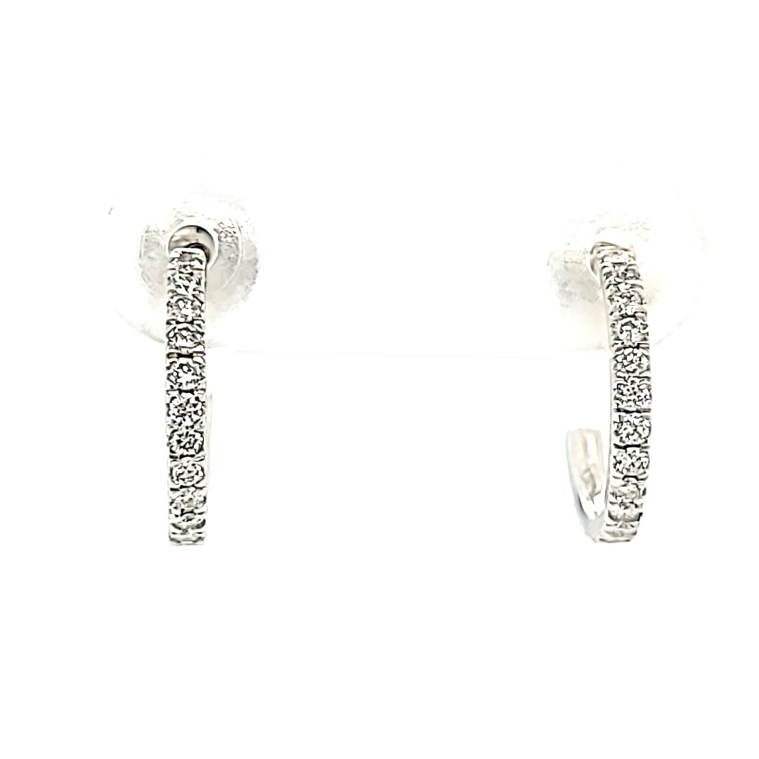 14KW LD Small Diamond Hoops 0.29tw VS F-G