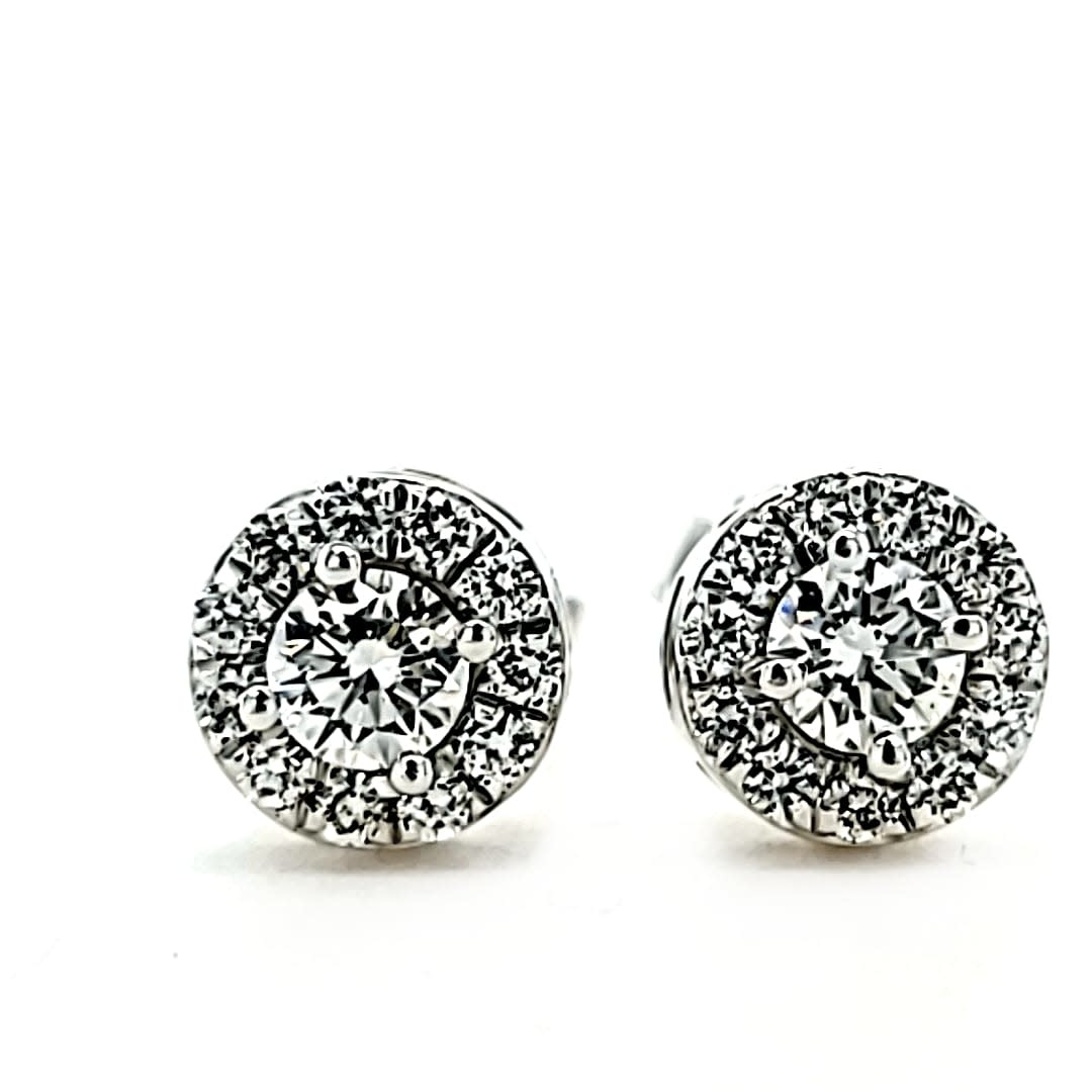 14KW LG Diamond Halo Studs 0.36tw VS G-J