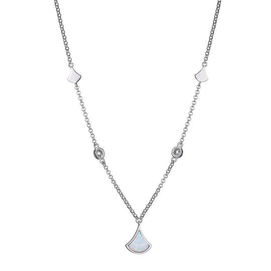 Elle .925 Delta Collection Created Opal CZ Necklace Elle
